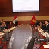 秘鲁与越南政府间经济与技术合作委员会第一次会议​现场。（图片来源：越通社）