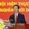 越共中央宣教部部长武文赏在会上发表讲话（图片来源：越通社）