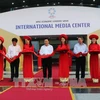 2017年APEC领导人会议周国际新闻中心启用剪彩仪式现场。（图片来源：越通社）