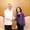 越共中央民运部部长张氏梅会见古巴保护革命委员会代表团