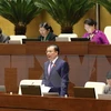 第十四届国会第四次会议：财政部长丁进勇接受国会代表质询