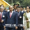 缅甸国务资政昂山素季圆满结束对越南进行的正式访问