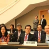出席第71届世界卫生大会的越南代表团。（图片来源：越通社）