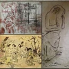 胡志明市美术博物馆展示阮家智画家的宝贵草图