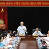 阮富仲总书记与越共中央宣教部举行工作会议