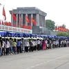 国庆假期前来拜谒胡志明主席陵游客达3.86万多人次