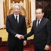 越南政府常务副总理张和平会见新加坡副总理张志贤