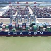 巴地头顿省盖梅国际港码头迎来世界最大集装箱船