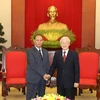 越共中央总书记、国家主席阮富仲会见老挝国家安全部高级代表团