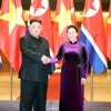 越南国会主席阮氏金银会见朝鲜最高领导人金正恩
