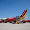 越捷航空公司因受台风丹娜丝影响调整四个航班执行计划