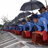 在柬牺牲的越南志愿军和专家遗骸追悼会及安葬仪式在同塔省举行