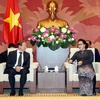 越南国会主席阮氏金银会见欧盟驻越代表团团长安格莱特