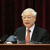 越共十二届中央委员会第十一次全体会议闭幕： 同心协力胜利完成党十二大的目标 