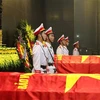 越共中央公安党委、公安部为在同心乡执行任务时牺牲的三名公安烈士隆重举行葬礼仪式