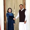 越南国家副主席邓氏玉盛与印度副总统文卡亚·奈杜举行会谈
