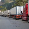 越南北部边境口岸等待通关货运车辆依然较多 