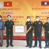 国防部第四军区司令部向老挝人民军队捐赠防疫医疗物资