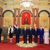国家主席阮春福接收4国新任驻越大使递交的国书