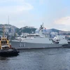  越南海军舰艇参加2021年俄罗斯海军节阅兵式