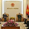 越南国防部副部长黄春战上将会见中国驻越南大使熊波