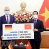 越南接受由德国政府捐助的260万剂阿斯利康疫苗