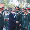 国家主席阮春福访问政治军官学校