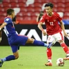 2020年“铃木杯”东南亚男足锦标赛半决赛： 印度尼西亚队以4-2击败8人作战的东道主新加坡队