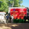 得农省向柬埔寨蒙多基里省捐赠粮食和医疗物资