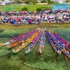 新年初春李山岛举行赛舟节 