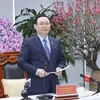 国会主席王廷惠与工贸部和越南纺织集团举行工作会谈