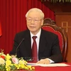 越南党、国家领导人就老挝和柬埔寨传统新年致贺信