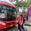 第31届东运会：泰国藤球运动员乘坐双层巴士参观河内