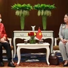 越南国家副主席武氏映春会见泰国副总理兼外长敦·普拉穆德维奈