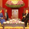 越共中央总书记阮富仲会见柬埔寨王国高级代表团