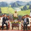 越老建交60周年：老挝党和国家高级领导人会见越南党和国家高级代表团