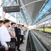 越南政府总理范明政视察河内城铁项目呠-河内火车站路段施工现场