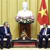 越南国家主席阮春福会见哈萨克斯坦政府副总理兼外交部部长特列乌别尔季