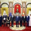越南国家主席阮春福接受荷兰、匈牙利、澳大利亚、卢森堡等国新任驻越大使递交国书