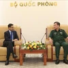 越南国防部副部长黄春战上将会见印度驻越特命全权大使