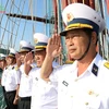 越南海军学院黎贵惇286号帆船抵达芽庄港 圆满结束访问任务
