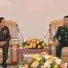 越南国防部副部长阮新疆会见柬埔寨王家军队军事体育委员会主席