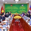 越南国会主席王廷惠与柬埔寨王国国会主席韩桑林举行会谈