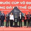 越南热烈欢迎2023年世界足联女子世界杯足球赛的奖杯