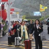 100多名中国游客通过友谊关国际口岸入境越南