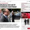 奥地利媒体纷纷报道该国外长沙伦贝格访越之旅