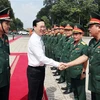 越南国家主席武文赏到第九军区司令部视察调研