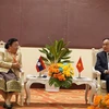 越南国会常务副主席陈青敏会见老挝国会副主席顺通·赛雅佳