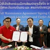 越捷航空和老挝航空公司签署飞机维修合作协议
