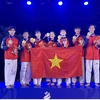 越南跆拳道队在2023年第一届世界跆拳道表演团体锦标赛预选赛中夺金